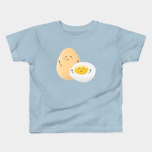 Cute Little Happy Boiled Eggs Kids T-Shirt